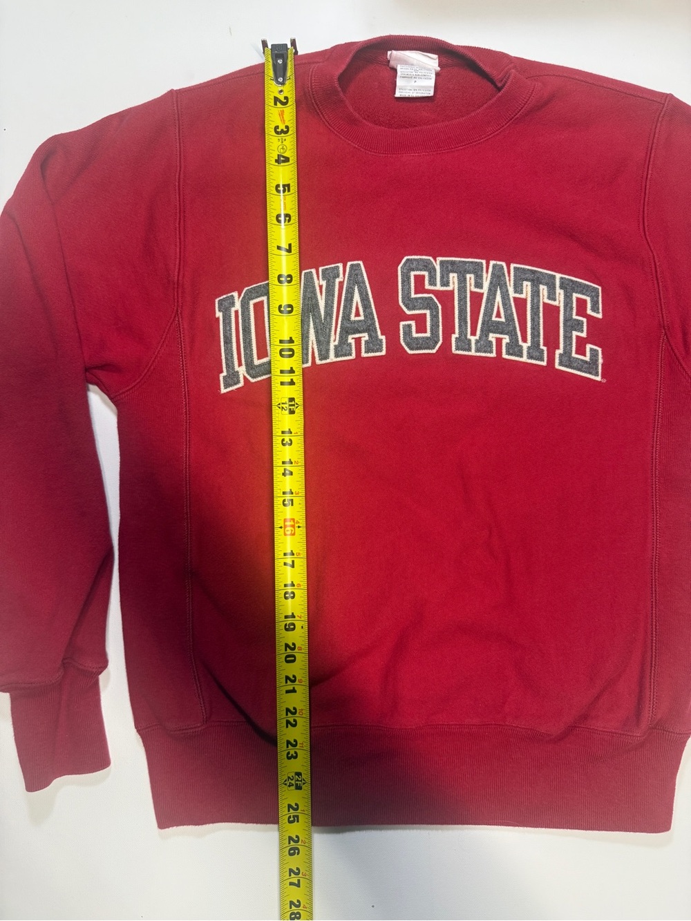 Champion Reverse Weave Small Red Crewneck Sweatshirt - Picture 6 of 9